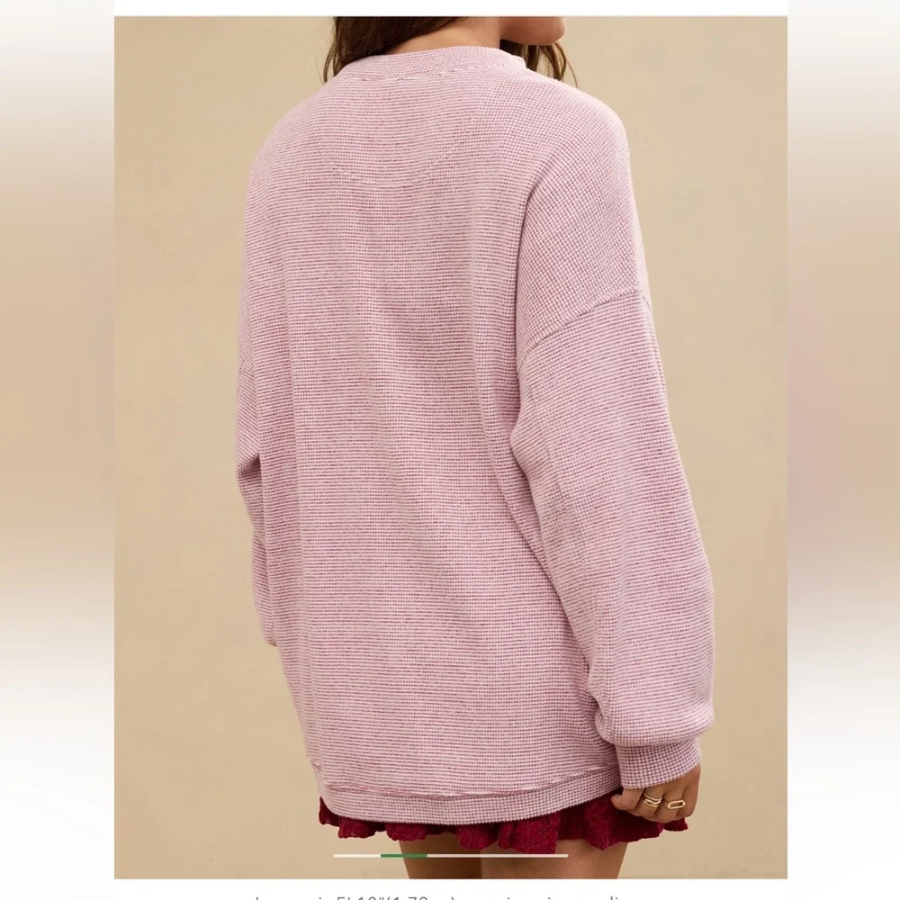 Aerie Getaway Waffle Sweatshirt🍒 - Picture 2 of 11